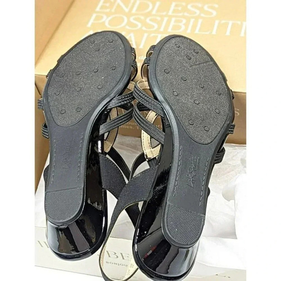 LifeStride Yaya Women's Strappy Wedge Sandals Black Size 10 W (MSRP $70) - Picture 7 of 8